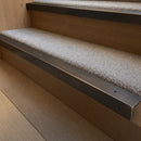 Solid Brass Stair Nosing 67x55mm Serrated Tread Square Edge, Cut to Size 700-2700mm — Finish: Antique Bronze