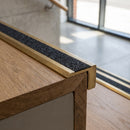 Solid Brass Stair Nosing, Custom Lengths 250-2000mm, Carborundum Infill professionally fitted in use