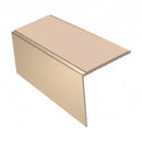 Square Aluminium Stair Nosing 2.75m 56mm Tread Single, sahara insert, Satin Bronze finish