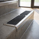 Stainless Steel Stair Nosing 63mm Tread with Single Carbide Insert professionally fitted in use