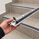 Aluminium Tile-In Stair Nosing with Replaceable Anti-Slip Insert | 2.5m | 9mm & 11mm | Porcelain & Stone Stairs