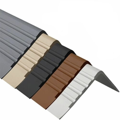 40x40mm anti-slip rubber nosing angle step edge profile for stairs, 1500mm length, flexible PVC construction