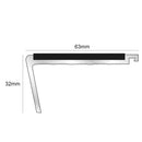 Light Gray Aluminium Non Slip Stair Nosing 63mm x 32mm