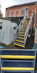 Extreme Core Non-Slip Stair Tread Covers, Aluminium Reinforced GRP, Chemical Resistant, Ideal for High Traffic Areas, Easy Installation