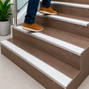 Anti-slip aluminium stair nosing ramp profile with white insert