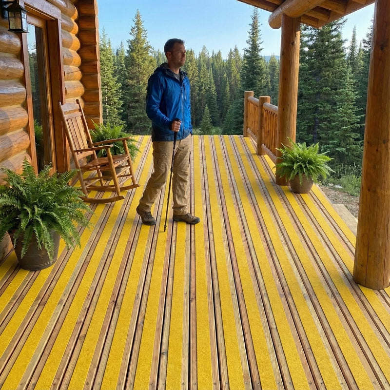 Premium Heavy Duty Anti Slip Decking Strips 1200mm - GRP Non Slip Safety Strips for Garden, Steps, and Patios