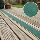 Green anti-slip decking strip installed on outdoor timber decking boards