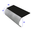 Bullnose aluminum stair nosing with slip-resistant PVC inserts, 37mm riser profile for vinyl flooring