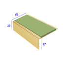 Square Aluminium Stair Nosing 2.44m Single Insert