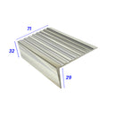 Castellated Square Aluminium Stair Nosing with Ramp Back Profile 3mm Gauge – Durable, Slip-Resistant Edge Protector for Uncovered Stairs 71mm Tread