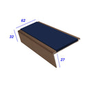 Aluminium Stair Nosing 2.75m Rake Back Single Insert Strip