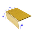 Rake Back Aluminium Stair Nosing Single Channel with MorGrip & Exterior Inserts Slip-Resistant for Vinyl, Lino & Carpets 2.44m, 2.75m, 3.22m