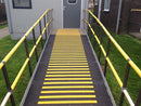 Dark Slate Gray Yellow 90mm Medium Grit Non Slip Durable GRP Decking Strips For Slippery Decking's