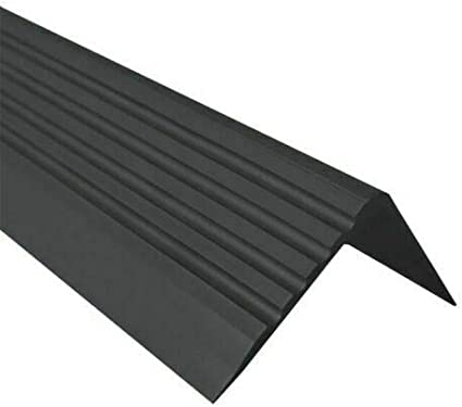 Dark Slate Gray RGP Bullnose Stair Anti Slip Nosing 1.18 Meters 46.45" Length Rubber Angle Step Edge 50mm x 42mm