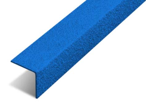 Steel Blue Anti Slip Medium Grit GRP Stair Nosing