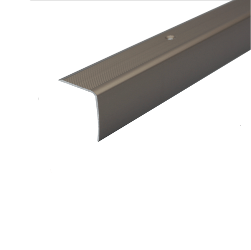 Light Gray Aluminium Non Slip Stair Edge Nosing For Wooden Treads
