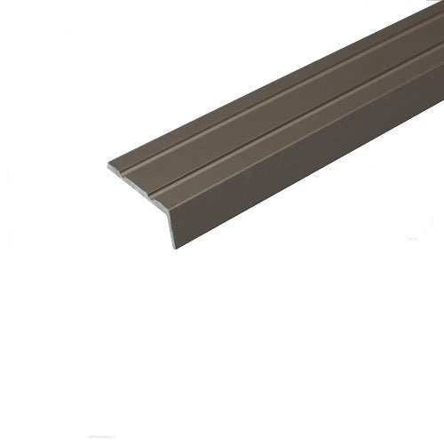 Light Gray Aluminium Self Adhesive Stair Nosing Edge Trim 25mm x 10mm