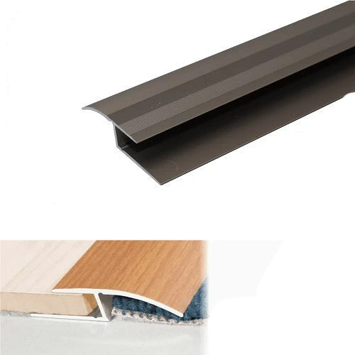 Dark Slate Gray 40mm Anodised Aluminium Door Threshold Ramp Profile