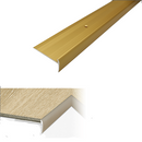 Dark Khaki Aluminium Stair Nosing For 44mm x 20.5mm Luxury Click Vinyl Flooring