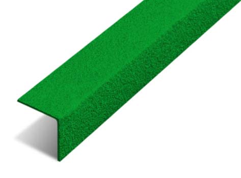 Forest Green Anti Slip Medium Grit GRP Stair Nosing