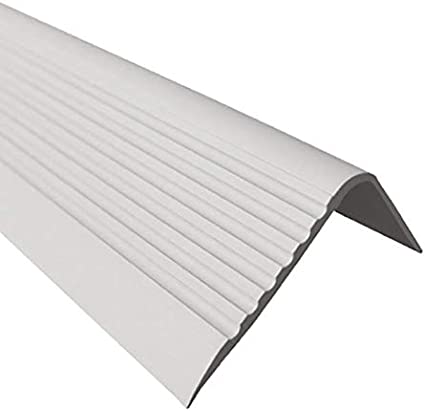 Light Gray Anti Slip Stair Nosing Rubber Angle Step Edge RGPD - 900mm