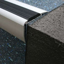 Dark Slate Gray Non Slip Aluminium Stair Nosing With Rubber Insert 54mm x 30mm