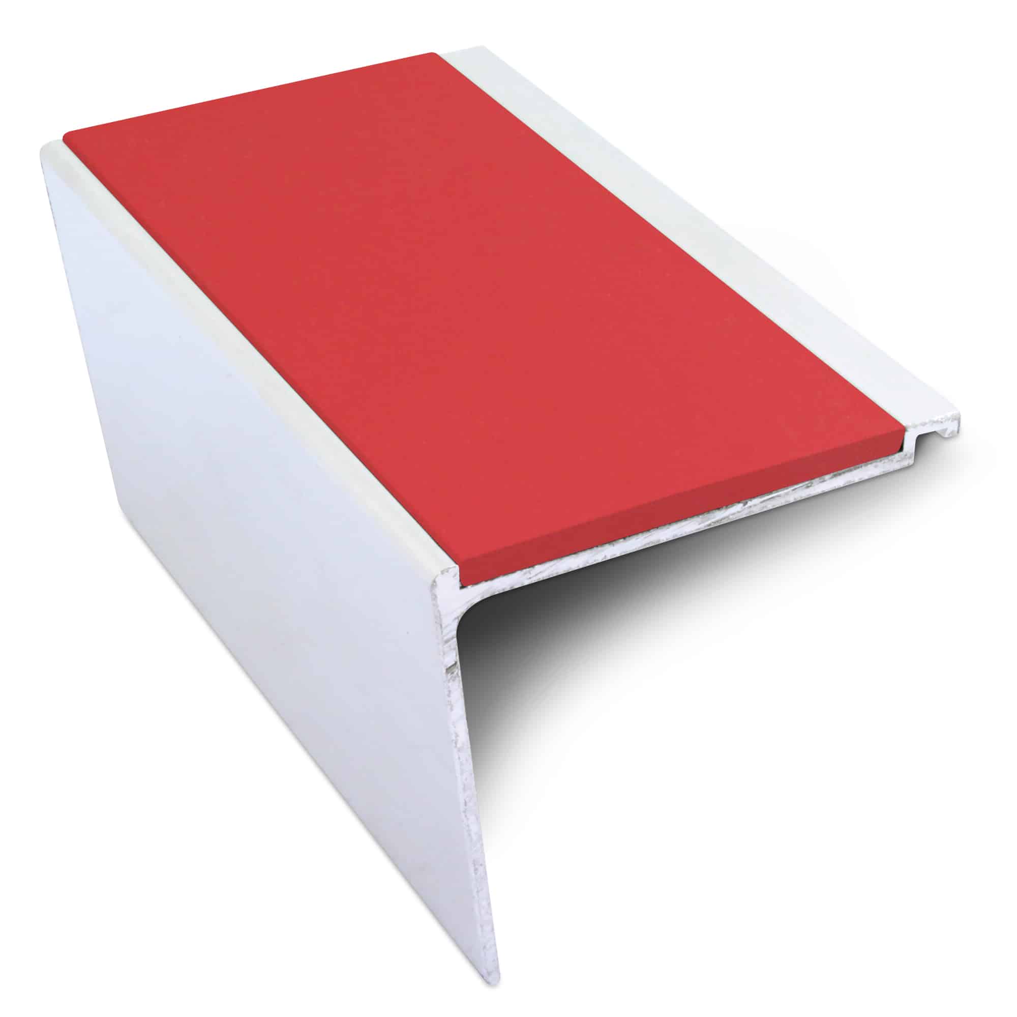 60mm x 55mm Aluminium Non-Slip Stair Nosing with Coloured PVC Insert