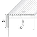 Lavender Non Slip Aluminium Stair Edge 40mm x 20mm Nosing For Wooden Treads