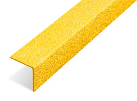 Gold Anti Slip Medium Grit GRP Stair Nosing